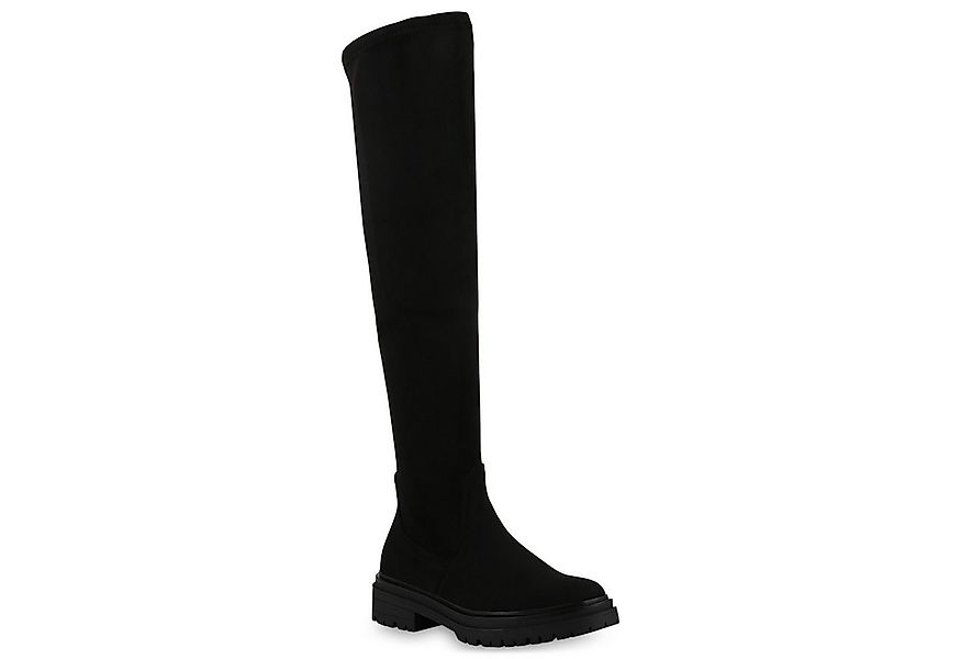 VAN HILL 840536 Overkneestiefel Damen Overknees Stiefel Plateau Vorne Profi günstig online kaufen