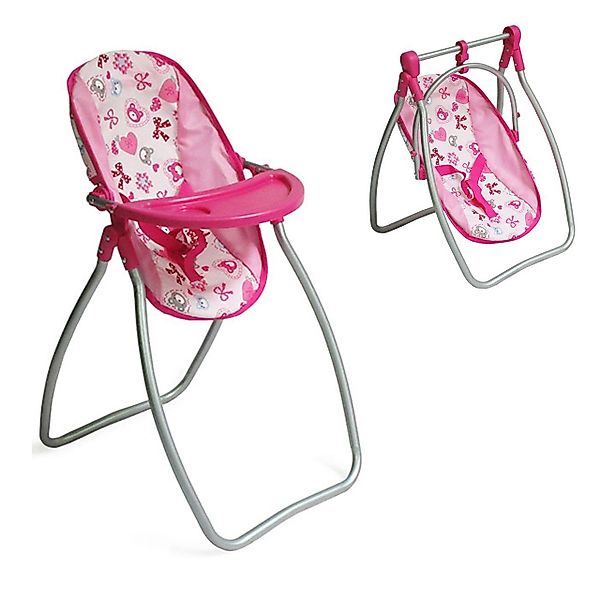 Moni Puppenhochstuhl Puppenhochstuhl und Puppenwippe Bär günstig online kaufen