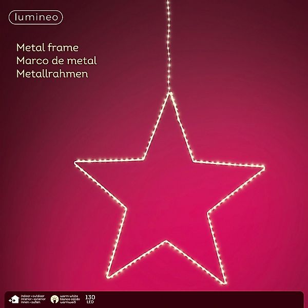 Lumineo LED Stern LED Metall-Stern 130 LED 38 cm warm weiß, zum Aufhängen, günstig online kaufen