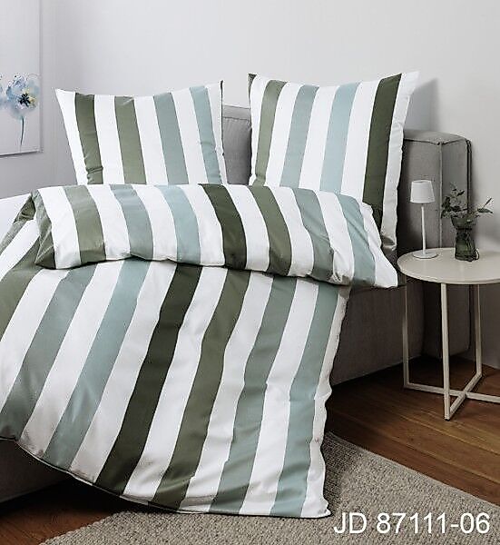 Janine Janine Mako-Satin Bettwäsche J. D. 87111 salbeigrün Größe:  155x200 günstig online kaufen