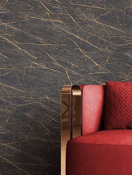 Newroom Vliestapete, Schwarz Tapete Glamour Marmor - Marmortapete Mustertap günstig online kaufen