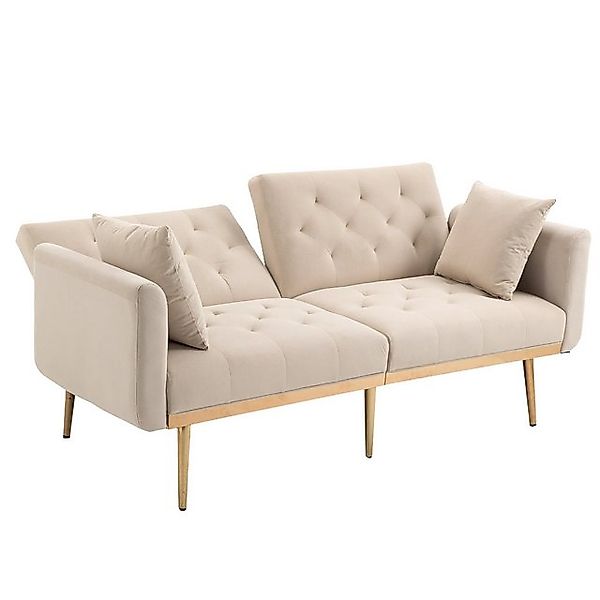 Gotagee Sofa Samt 2-Sitzer-Sofa Schlafsofa Wohnzimmer Schlafzimmer verstell günstig online kaufen