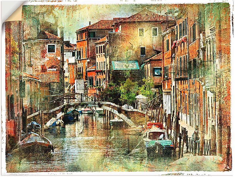 Artland Wandbild "Kanal in Venedig", Italien, (1 St.), als Leinwandbild, Po günstig online kaufen