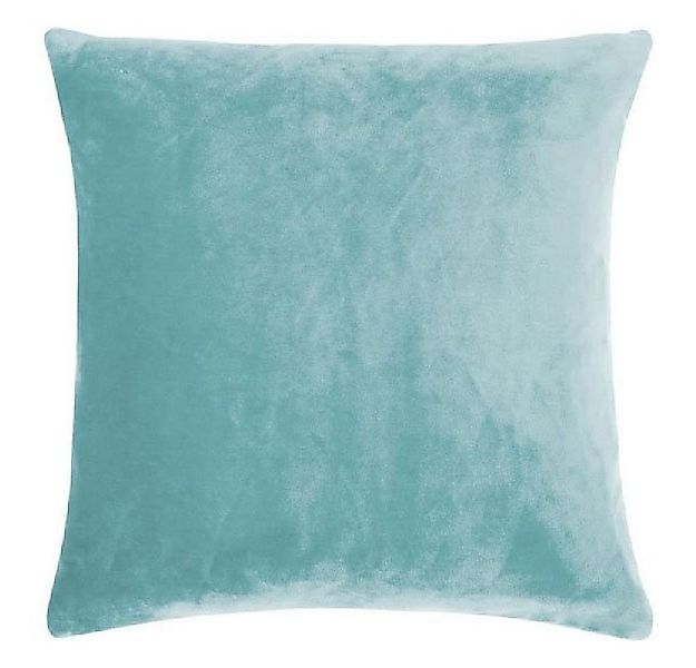 PAD Dekoobjekt Kissenhülle Smooth Samt Aqua Blau (50x50cm) günstig online kaufen