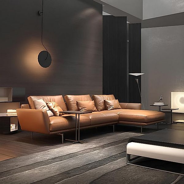 JVmoebel Ecksofa Sofa L-Form Ledersofa Couch Wohnlandschaft Garnitur Sofa B günstig online kaufen