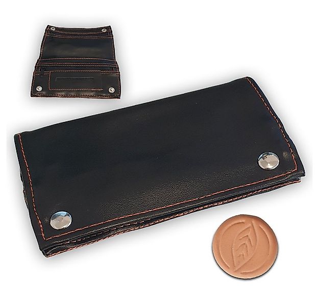 Coumo Tabakbeutel Tabakbeutel Drehertasche Schwarz Orange Tabaktasche Set H günstig online kaufen