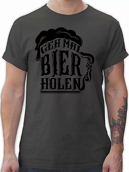 Shirtracer T-Shirt Geh mal Bier holen - schwarz Party & Alkohol Herren günstig online kaufen