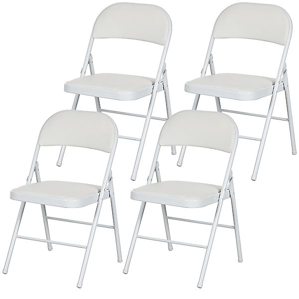 HOMCOM 4er-Set Klappstühle, Tragbare Bürostuhl mit Kissen, Kunstleder, Stah günstig online kaufen