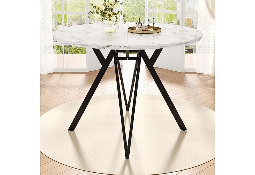 Flieks Esstisch (100x76 cm, 1-St., 1 Tisch), runder Küchentisch, Tischplatt günstig online kaufen