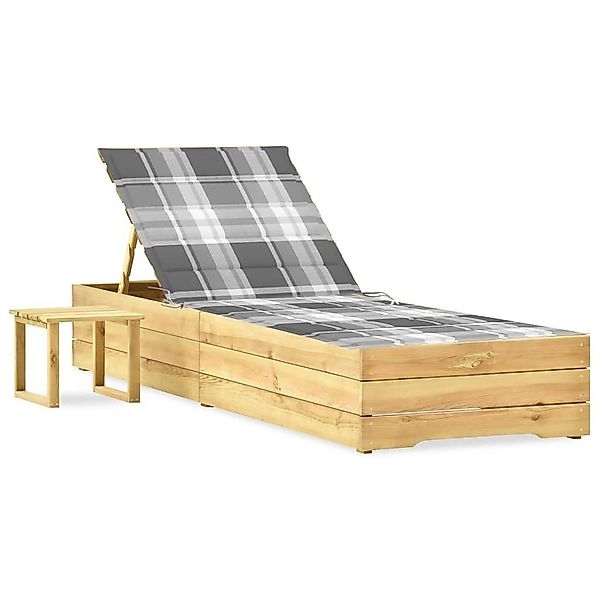 vidaXL Gartenliege Garten-Sonnenliege mit Tisch und günstig online kaufen