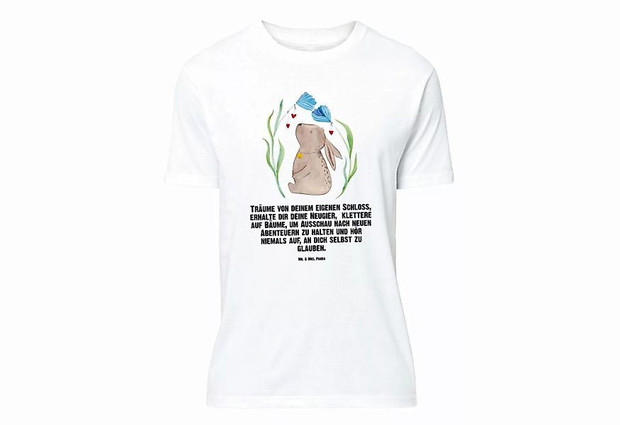 Mr. & Mrs. Panda T-Shirt Hase Blume - Weiß - Geschenk, Jubiläum, Ostern, T- günstig online kaufen