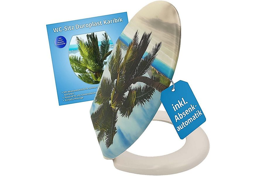 BURI WC-Sitz mit Absenkautomatik Toilettendeckel Klobrille Toilettensitz 3D günstig online kaufen