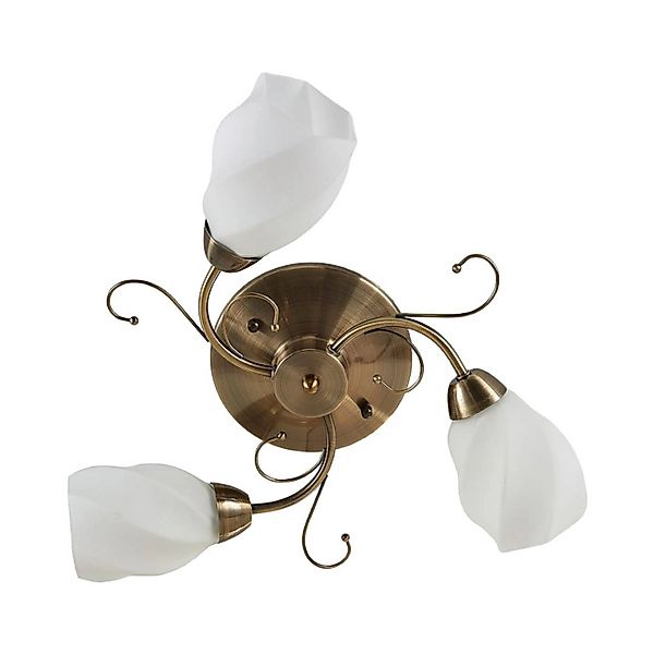 Lindby Deckenlampe Amedea 9620741 Retro Vintage Antik in Bronze aus Glas 3- günstig online kaufen