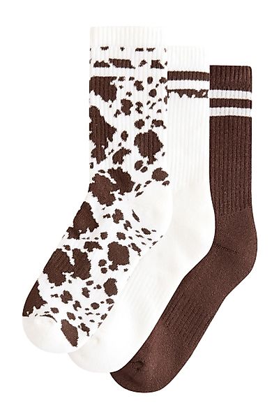 Next Kurzsocken Gerippte Sportsocken, Fußgewölbestütze, 3er-Pack günstig online kaufen