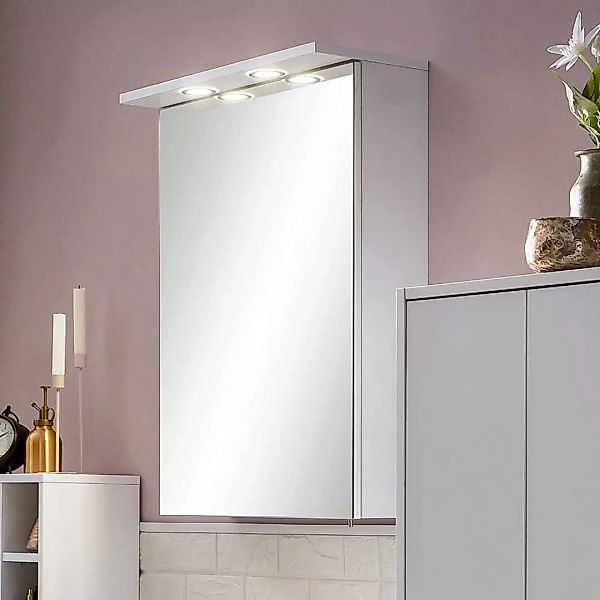 Badezimmerspiegelschrank mit LED Beleuchtung Steckdose günstig online kaufen