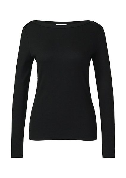 s.Oliver Langarmshirt gerippt, mit U-Boot-Ausschnitt günstig online kaufen