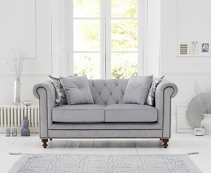 Xlmoebel 2-Sitzer Zweier Couch Chesterfield Sofa mit Polsterung aus Stoff, günstig online kaufen