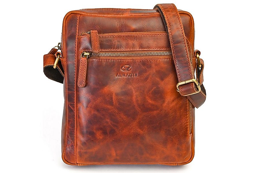 ALMADIH Umhängetasche Leder Herren LUC - Kompakte echte Ledertasche für Arb günstig online kaufen