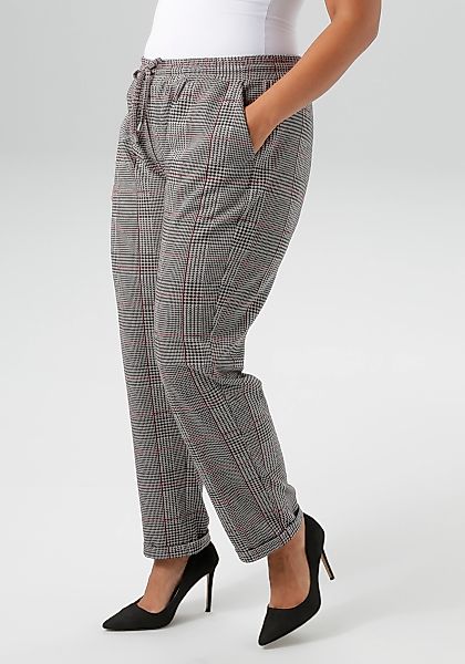 Aniston PLUS Schlupfhose, in trendigen Karodessin - NEUE KOLLEKTION günstig online kaufen