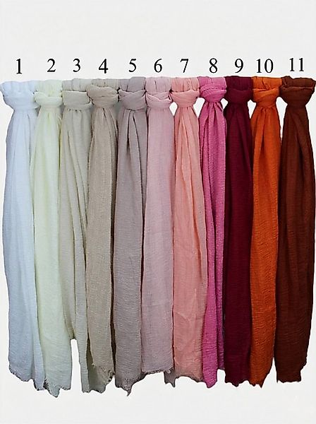 Aymasal Kopftuch Kreppschal Hijab mit Fransen Kopftuch Wraps Scarf Khimar K günstig online kaufen