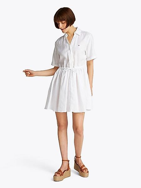Tommy Hilfiger Hemdblusenkleid ESS LINEN S/S SHORT DRESS mit Tunnelzug in d günstig online kaufen