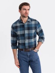 OMBRE Flanellhemd Kariertes Flanellhemd für Herren günstig online kaufen