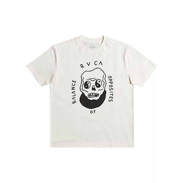 Rvca Benj Skull Kurzärmeliges T-shirt S Antique White günstig online kaufen