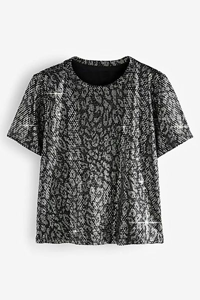Next Paillettenshirt T-Shirt mit Pailletten (1-tlg) günstig online kaufen