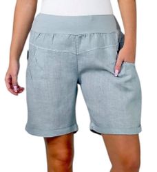 Mississhop Leinenhose 100 % Leinen Leinenshorts günstig online kaufen