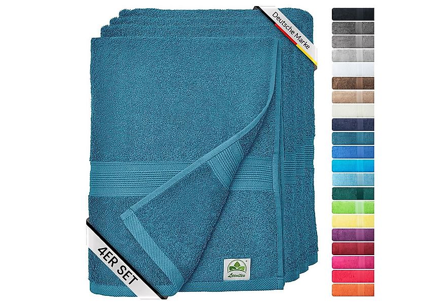 leevitex® Handtuch Frottee 4er Set, 50 x 100 cm, hochwertig verarbeitet & f günstig online kaufen
