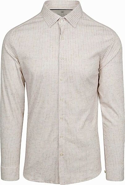DESOTO Hemd Kent Monochrome Streifen Beige - Größe L günstig online kaufen