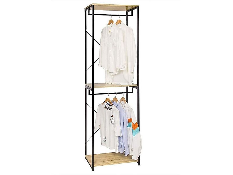 Woltu Kleiderständer, (1 St), Garderobenständer Schwarz Helleiche günstig online kaufen