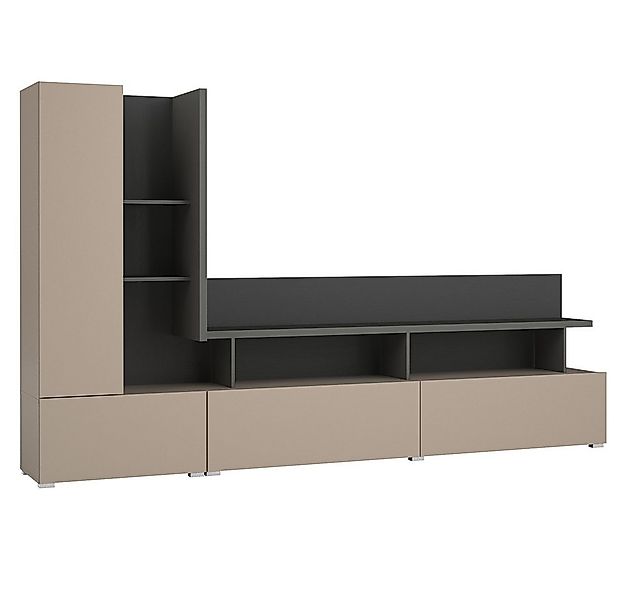 Lomadox Wohnzimmer-Set SELCE-83, (Mega-Spar-Set, 3-St., Wohnwand Couchtisch günstig online kaufen