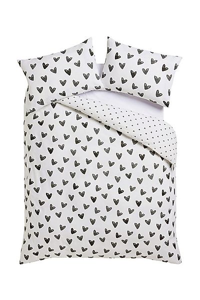 Next Bett-Set Wendbarer Bettbezug und Kissenbezug mit Herzmotiv, Bezug: Pol günstig online kaufen