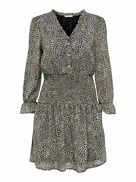 ONLY Gesmokt Kleid Damen Grau günstig online kaufen
