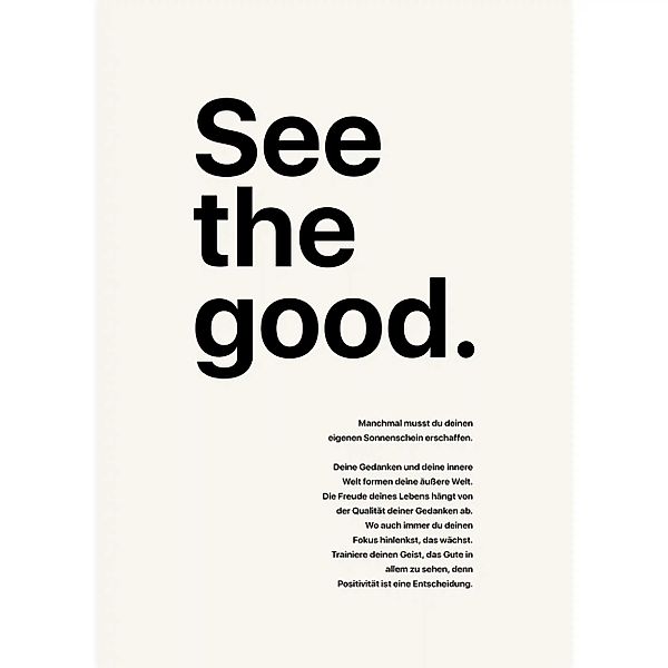 WANDKIND Poster See the Good Motivations-Poster günstig online kaufen