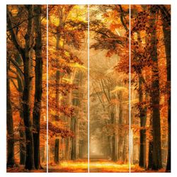 Bilderdepot24 Schiebegardine modern Flächenvorhang blickdicht Märchenwald günstig online kaufen