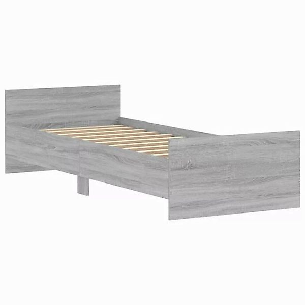 furnicato Bettgestell Grau Sonoma 75x190 cm Holzwerkstoff (1-tlg) günstig online kaufen