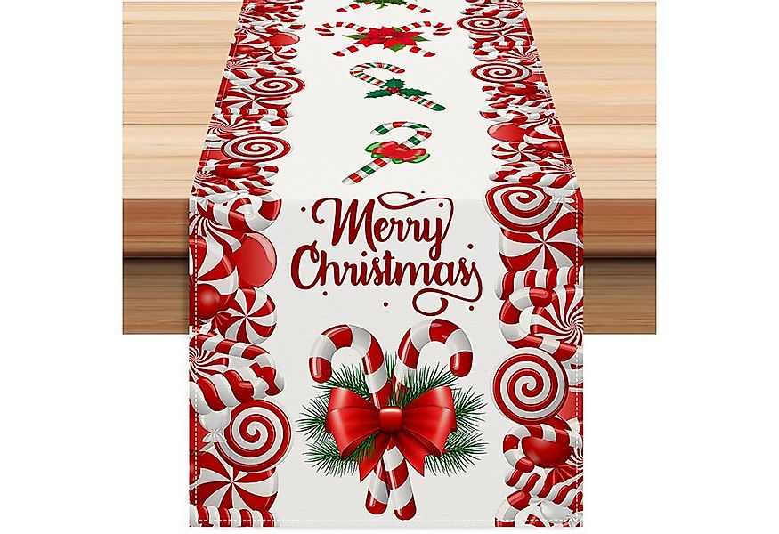 LAPAPRO Tischläufer Weihnachtlicher Leinen Tischläufer Druck, Festliche Tis günstig online kaufen