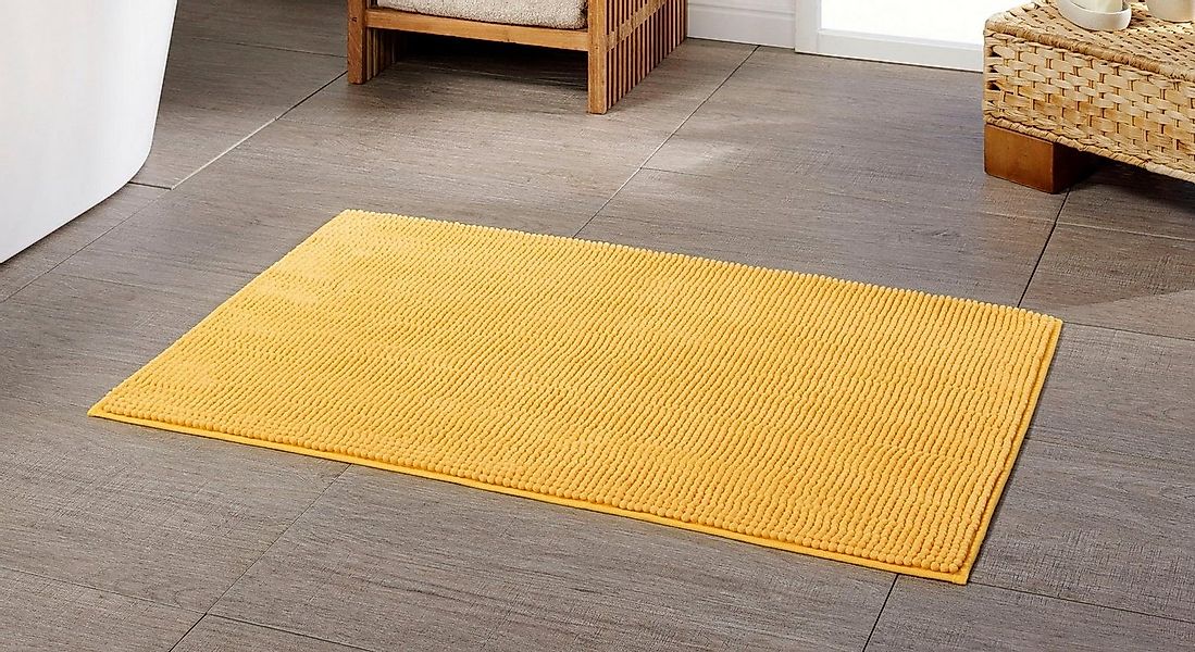 Gözze Badematte Chenille, Höhe 15 mm, rutschhemmend beschichtet, fußbodenhe günstig online kaufen