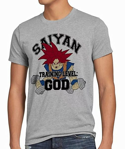 style3 T-Shirt Goku Saiyan Training Level God son dragon fitness gym ball v günstig online kaufen