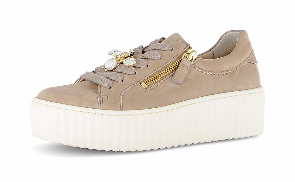 Gabor Plateausneaker Freizeitschuh, Halbschuh, Schnürschuh mit modischem Sc günstig online kaufen