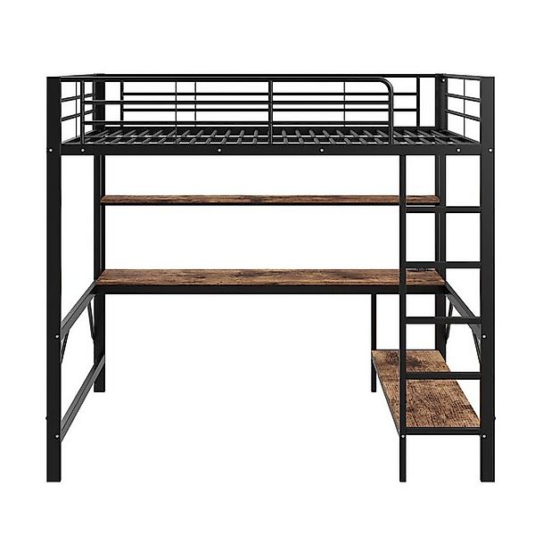 Gotagee Jugendbett Hochbett 140x200 cm Kinderbett mit Gitter Leiter USB und günstig online kaufen
