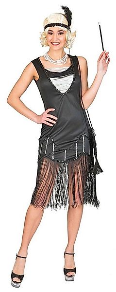 Funny Fashion Kostüm Charleston Kleid Silver Smile - Schwarz/Silber günstig online kaufen
