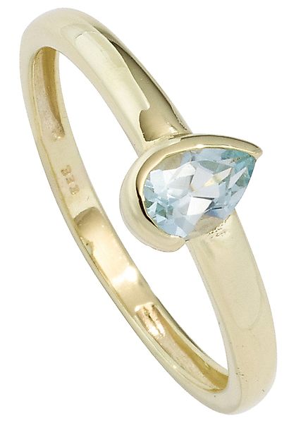 JOBO Goldring, 333 Gold mit Blautopas günstig online kaufen