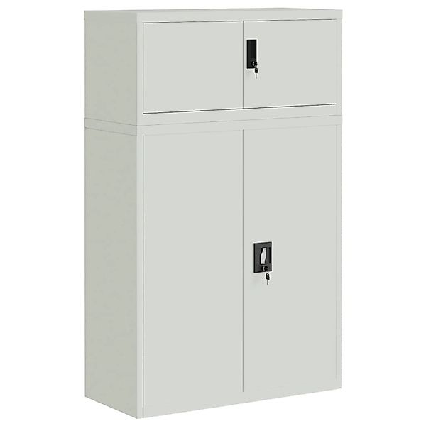 vidaXL Aktenschrank Hellgrau 90x40x145 cm Stahl günstig online kaufen