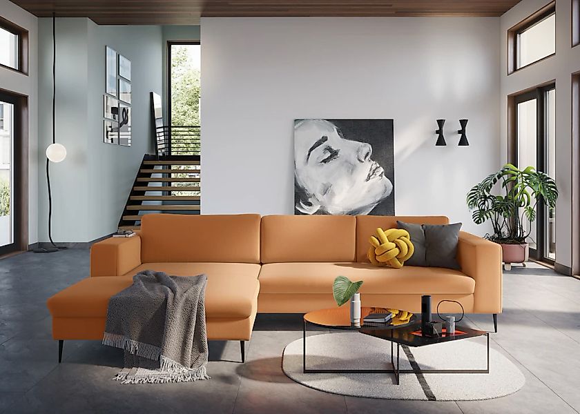 DOMO collection Ecksofa "Modica, zeitlos und elegant, L-Form", moderne Opti günstig online kaufen