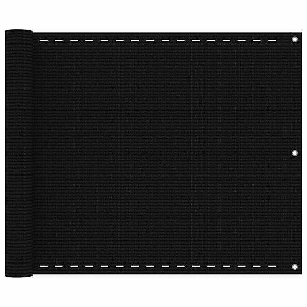 Vidaxl Balkon-sichtschutz Schwarz 75x500 Cm Hdpe günstig online kaufen