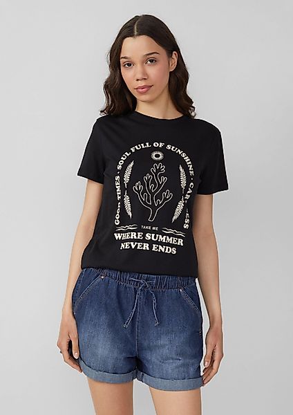 QS Kurzarmshirt T-Shirt Baumwoll T-Shirt mit günstig online kaufen