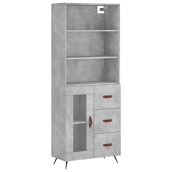 vidaXL Highboard Betongrau 69,5x34x180 cm Holzwerkstoff 3189481 günstig online kaufen
